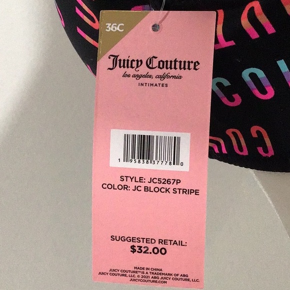 NWT Juicy Couture Intimates, Bra 36C with Sexy Extreme Push-up - Picture 11 of 12